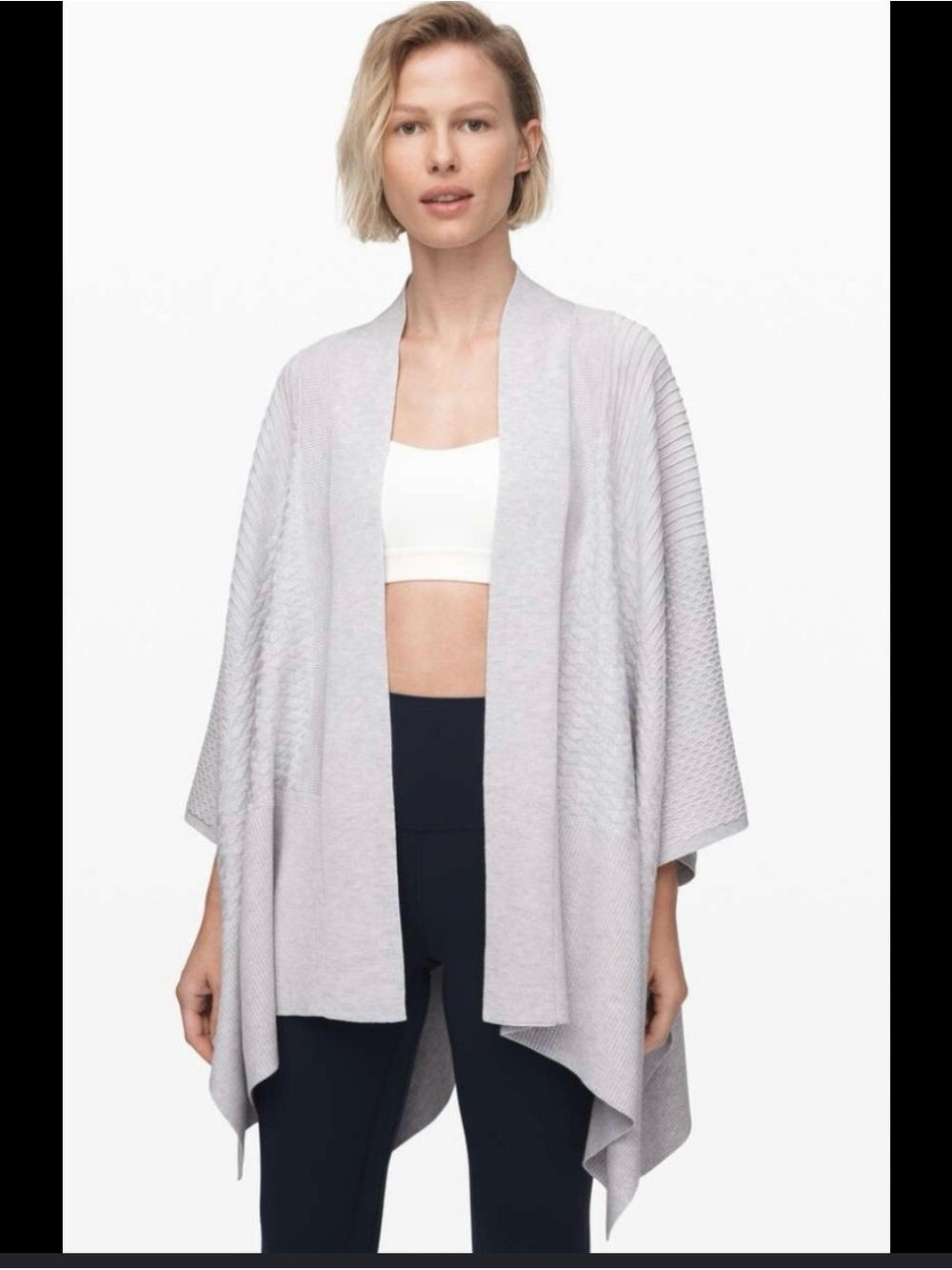 Lululemon Dream Weaver Wrap Sweater  Heathered Core Ultra Light Grey One Size